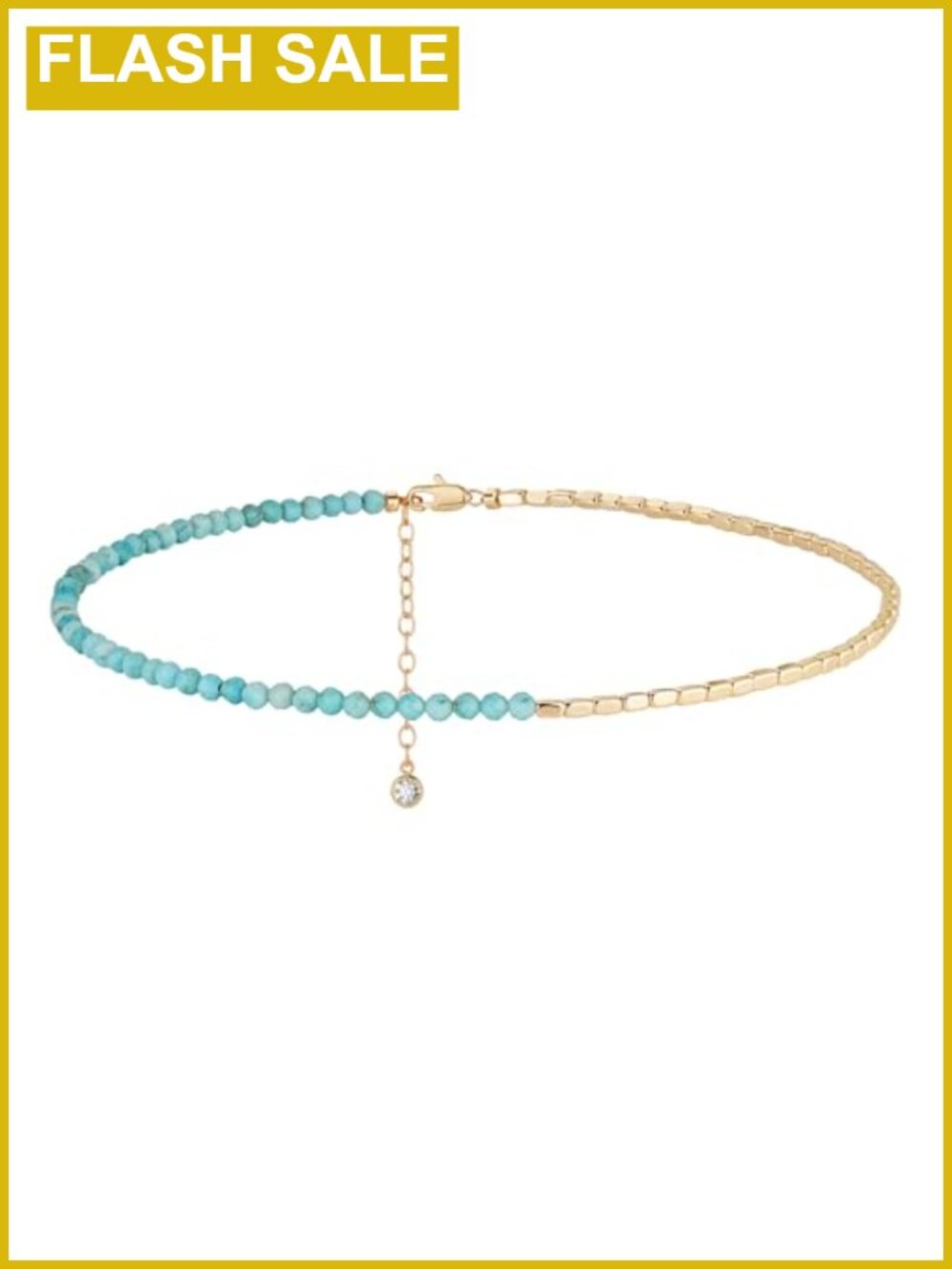 Gold Plated Beaded Anklet 14K Gemstone Dainty Handmade Boho Beach Jewelry